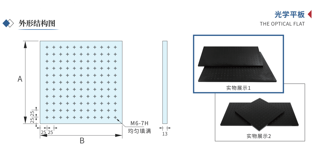 复坦希光学平板_光学实验室面包板(图1)